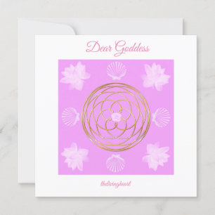 Tarjeta de felicitación plegada Goddess Grid de 5.