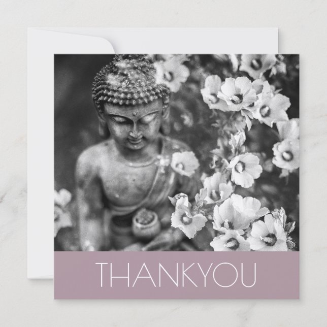 Tarjeta de felicitación plegada: GRACIAS: BUDDHA (Anverso)
