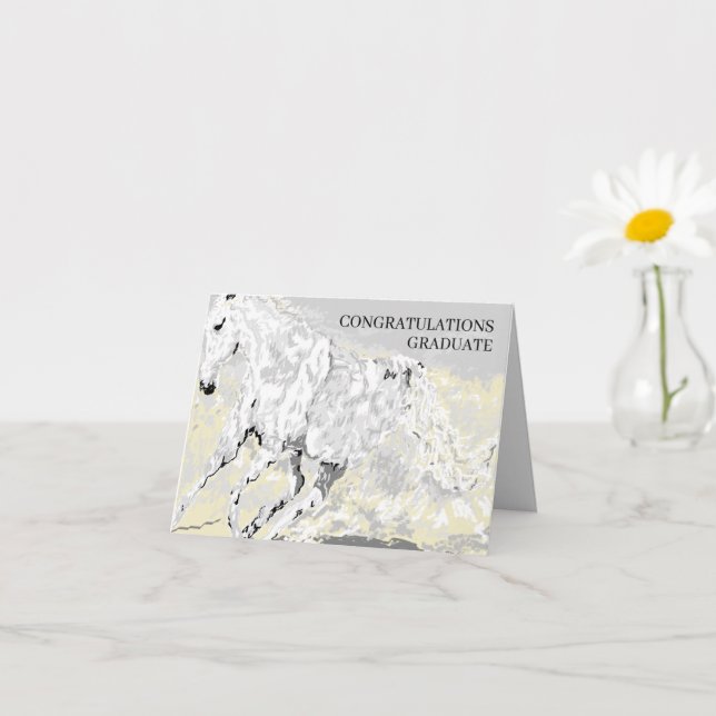 Tarjeta de felicitación plegada : Graduación (Planta pequeña)