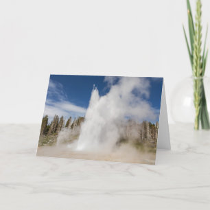 Tarjeta de felicitación plegada Grand Geyser