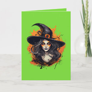 Tarjeta de felicitación plegada "Halloween"