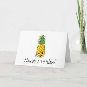 Tarjeta de felicitación plegada Halloween de Hawái