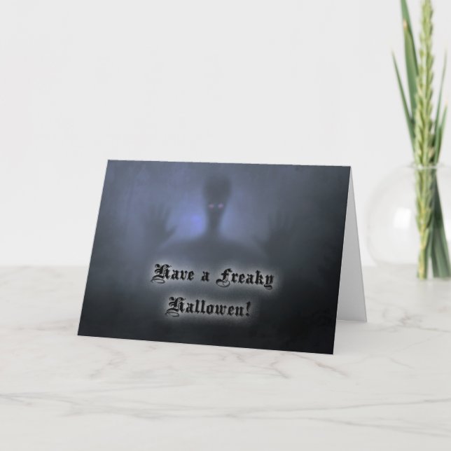 Tarjeta de felicitación plegada Halloween Spookfes (Anverso)