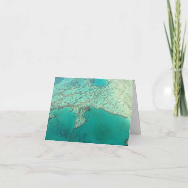 Tarjeta de felicitación plegada Heart Island Small (Anverso)