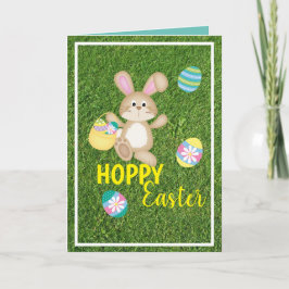 Tarjeta de felicitación plegada Hoppy Easter Rabbi