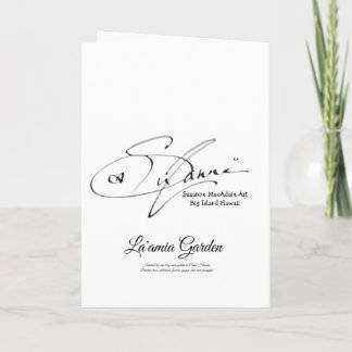 Tarjeta de felicitación plegada Jardín Tropical