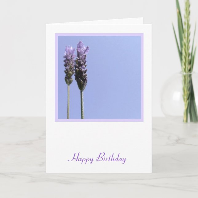 Tarjeta de felicitación plegada Lavendar (Anverso)
