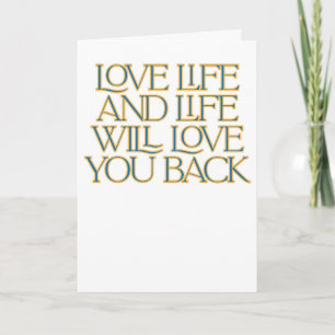 Tarjeta de felicitación plegada Love Life
