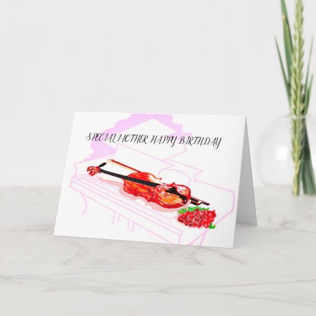 Tarjeta de felicitación plegada Madre especial de  (Anverso)