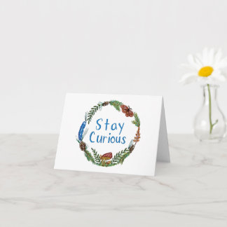 Tarjeta de felicitación plegada Mantén la curiosid
