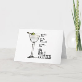 Tarjeta de felicitación plegada Martini Cocktail 3