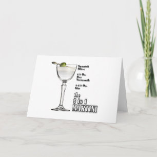 Tarjeta de felicitación plegada Martini Cocktail 3