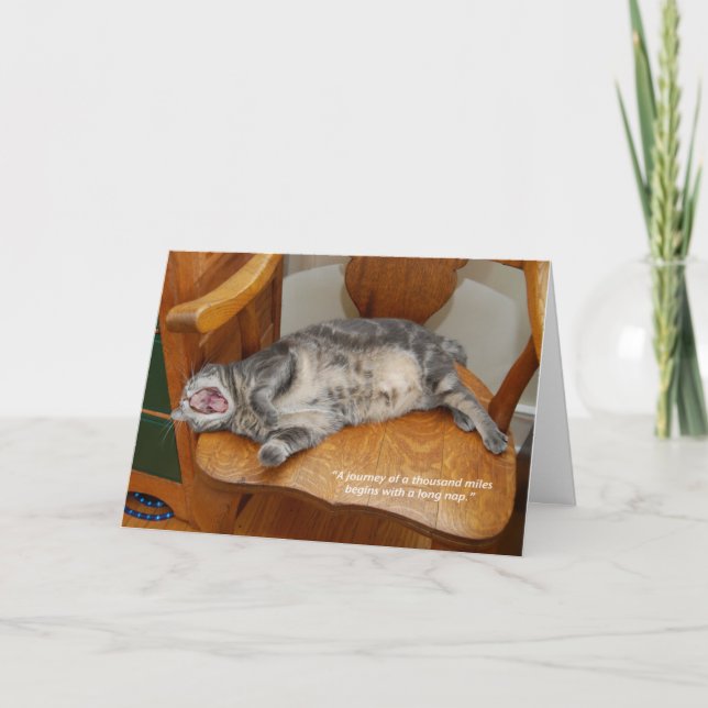 Tarjeta de felicitación plegada Nora Cita 7"x5" (Anverso)