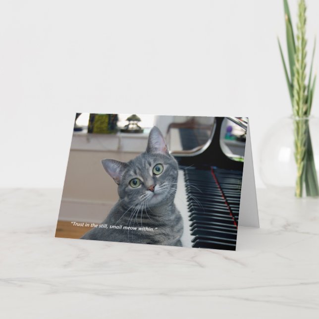 Tarjeta de felicitación plegada Nora Cita 7"x5" (Anverso)