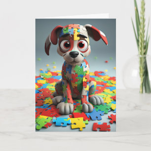 Tarjeta de felicitación plegada para autismo