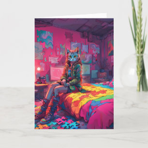 Tarjeta de felicitación plegada para autismo