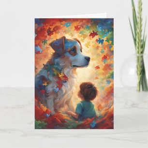 Tarjeta de felicitación plegada para autismo