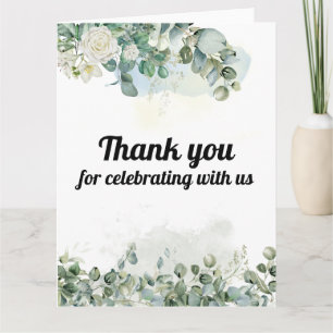 Tarjeta de felicitación plegada para boda
