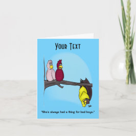 Tarjeta de felicitación plegada para chicos malos