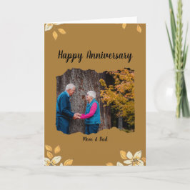 Tarjeta de felicitación plegada para el aniversari