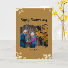 Tarjeta de felicitación plegada para el aniversari