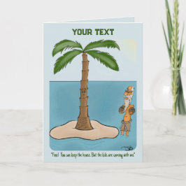 Tarjeta de felicitación plegada para el divorcio e