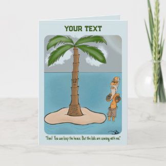 Tarjeta de felicitación plegada para el divorcio e