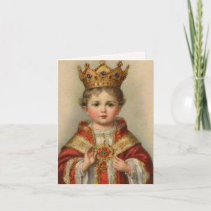 Tarjeta de felicitación plegada para el niño Jesús