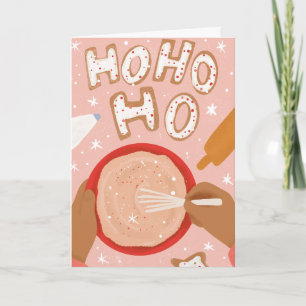 Tarjeta de felicitación plegada para festividades 