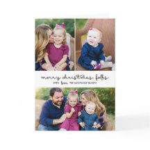 Tarjeta de felicitación plegada para festividades