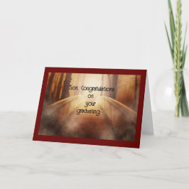 Tarjeta de felicitación plegada para graduación de