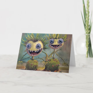 Tarjeta de felicitación plegada para la fantasía p