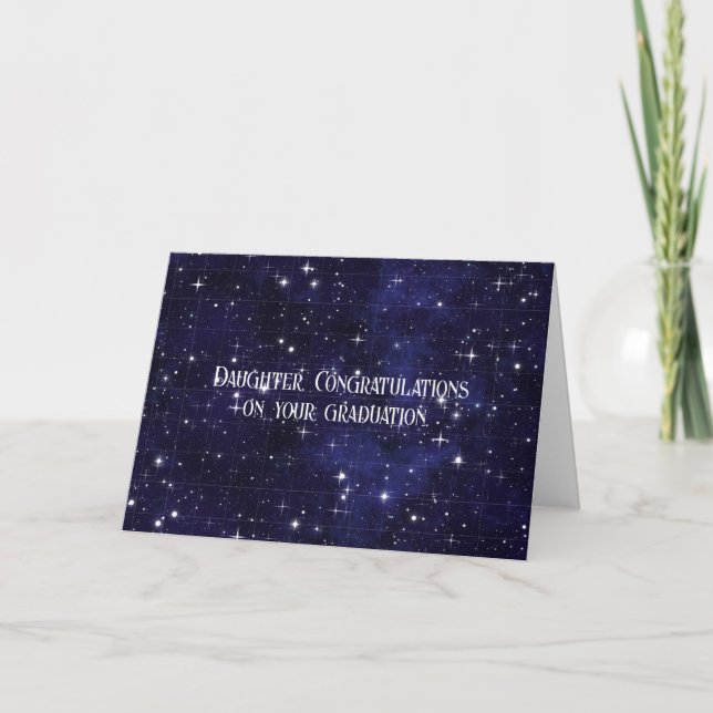 Tarjeta de felicitación plegada para la graduación (Anverso)