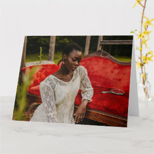 tarjeta de felicitación plegada para mujeres estét