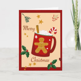 Tarjeta de felicitación plegada para navidad