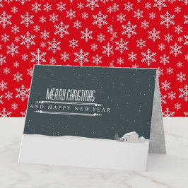 Tarjeta de felicitación plegada para navidad