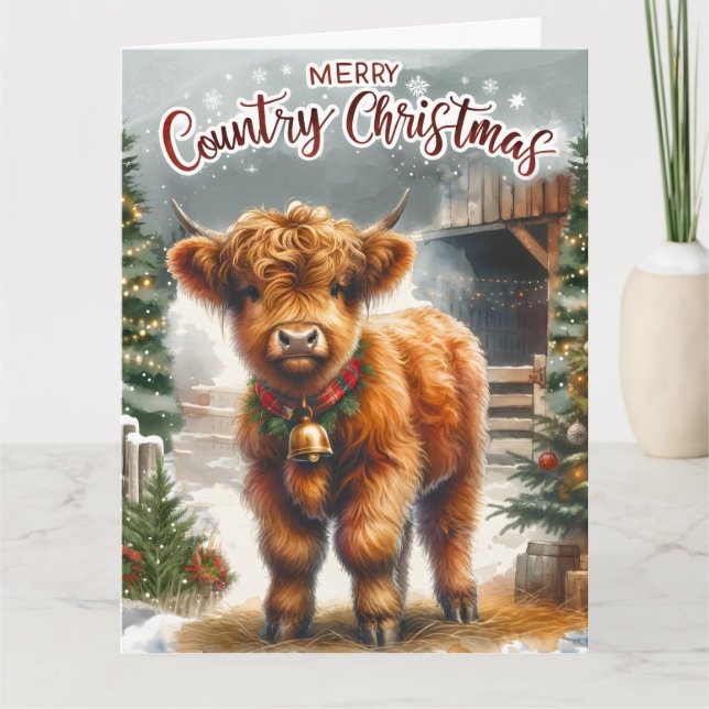 Tarjeta de felicitación plegada para navidades (Anverso)