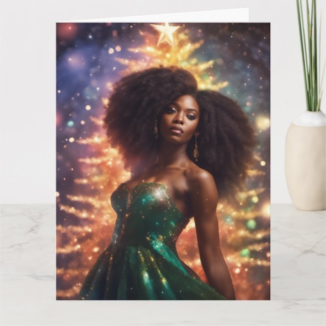 Tarjeta de felicitación plegada para navidades (Anverso)