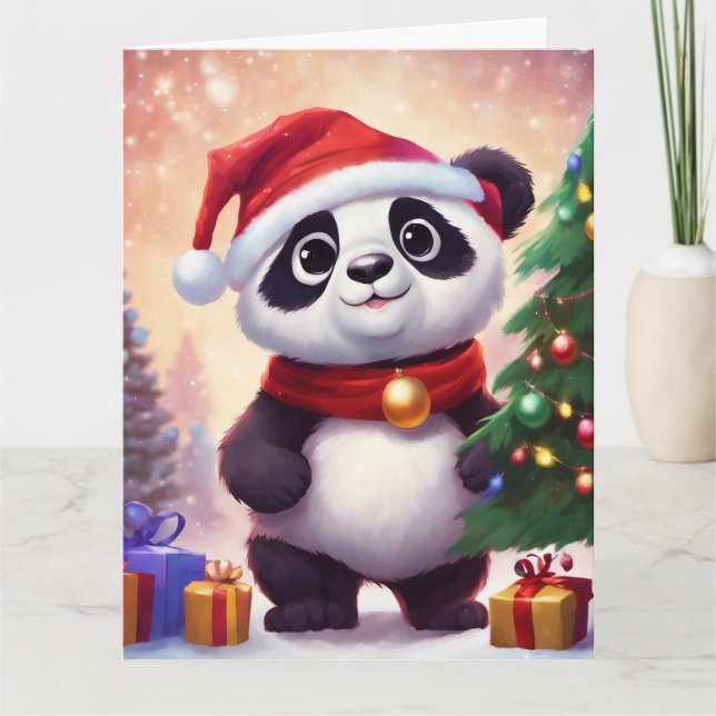 Tarjeta de felicitación plegada para navidades (Anverso)