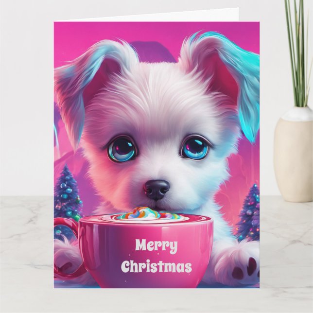 Tarjeta de felicitación plegada para navidades (Anverso)