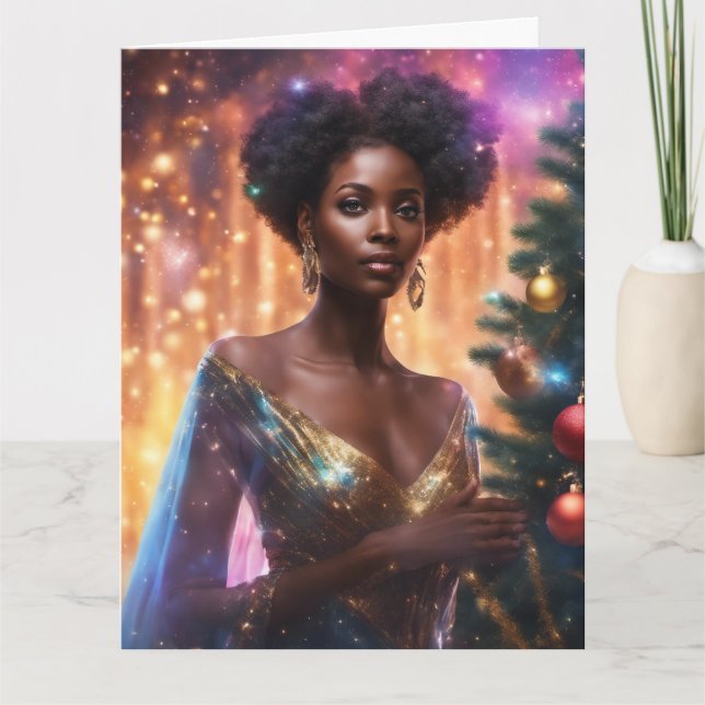 Tarjeta de felicitación plegada para navidades (Anverso)