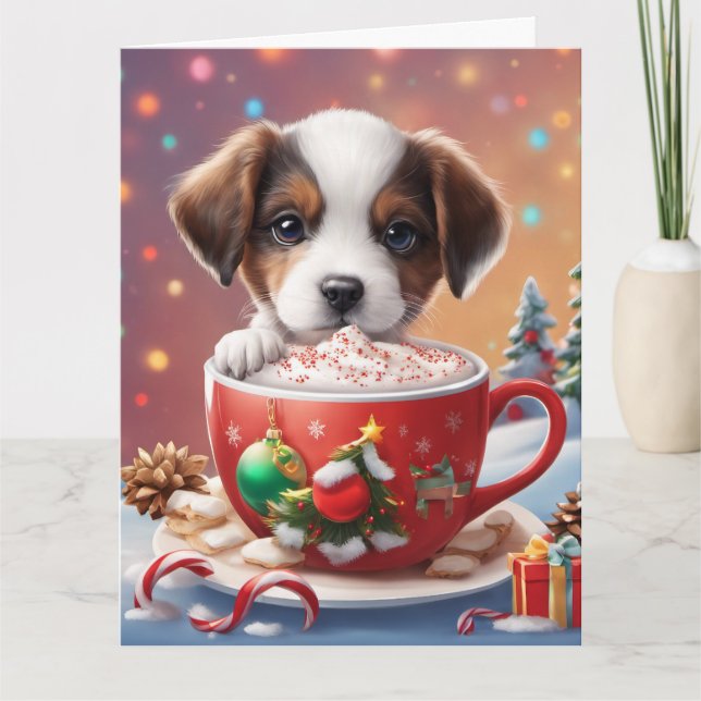 Tarjeta de felicitación plegada para navidades (Anverso)