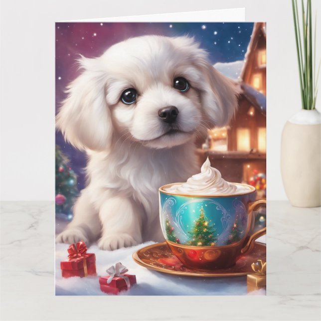 Tarjeta de felicitación plegada para navidades (Anverso)