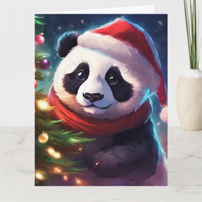Tarjeta de felicitación plegada para navidades (Anverso)