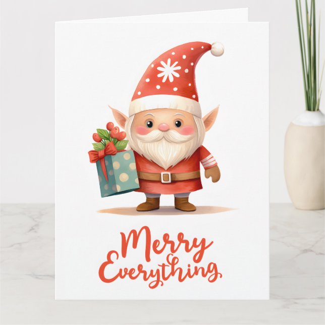 Tarjeta de felicitación plegada para navidades (Anverso)