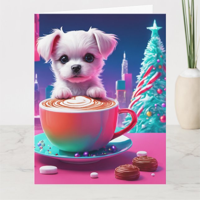 Tarjeta de felicitación plegada para navidades (Anverso)