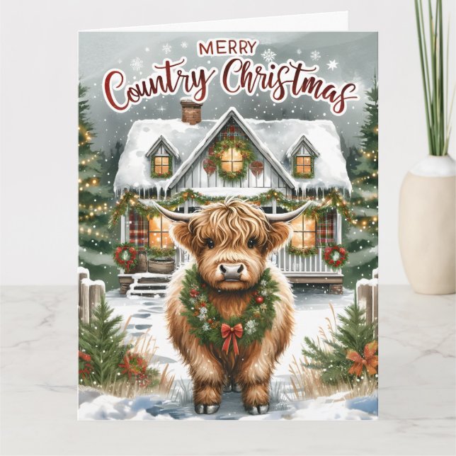 Tarjeta de felicitación plegada para navidades (Anverso)