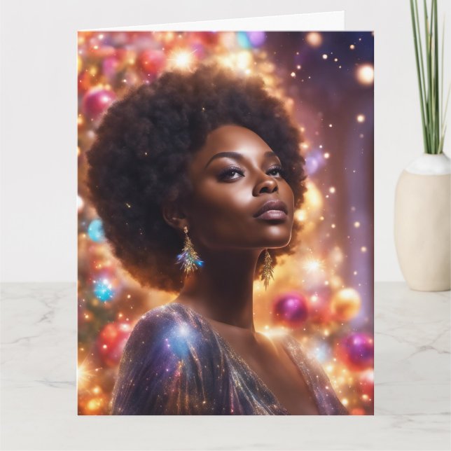 Tarjeta de felicitación plegada para navidades (Anverso)