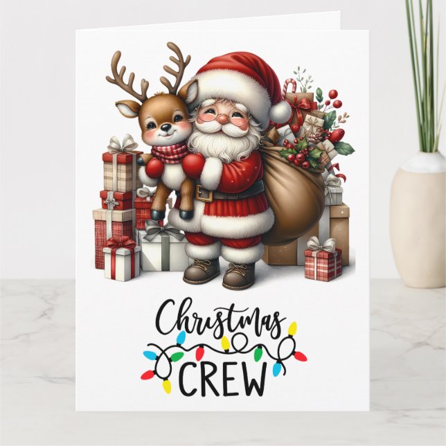 Tarjeta de felicitación plegada para navidades (Anverso)