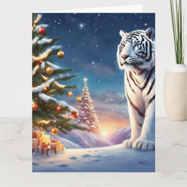 Tarjeta de felicitación plegada para navidades (Anverso)